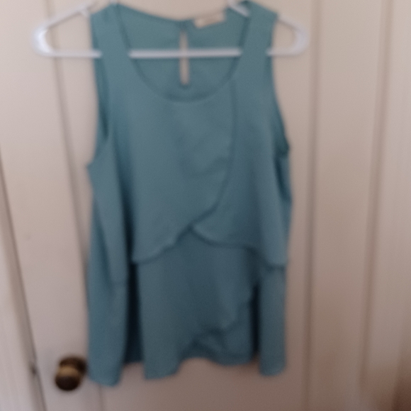 Soprano Teal flowy Tank sz Xl - Picture 2 of 5